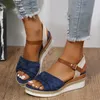 Frauen Sandalen Sommer Espadrille Strap Keil Sandalen Frauen Casual Offene spitze Schuhe Frauen Römischen Plattform Sandalen Zapatos De Mujer