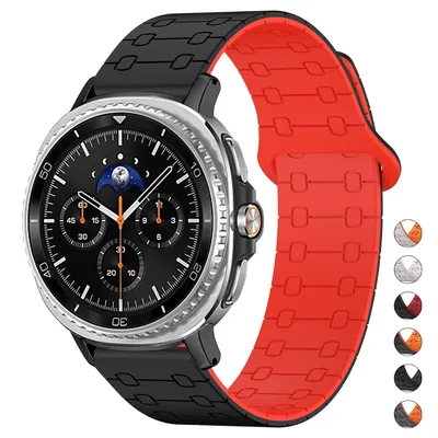 Magnetisches Silikonarmband für Samsung Galaxy Watch8 Classic 46 mm, verstellbares Armband Galaxy Watch 8 40 mm 44 mm, weiches Armband Image