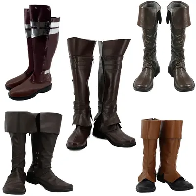 Assassin Shay Ezio Edward Arno Stiefel Cosplay Schuhe Halloween Party Schuhe Anpassen Image