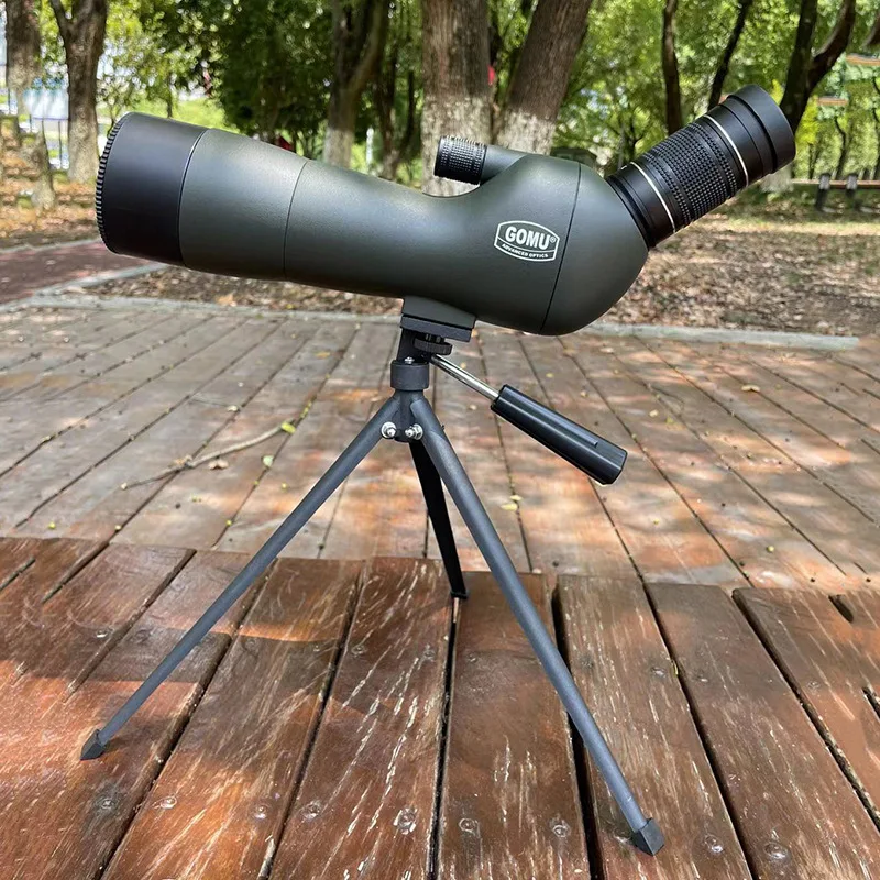 Vogelbeobachtung Teleskophalterung Gomu 20-60x60 Monokularzoom Großes Okular mit Stativ Tragbare Spektivs für die Jagd Image