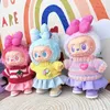 Geeignet für 17 cm große Labubu-Kleidung, rosa und lila Pullover, Gazeröcke, Gelee-Canvas-Schuhe, Mädchen-Prinzessinnenkleid