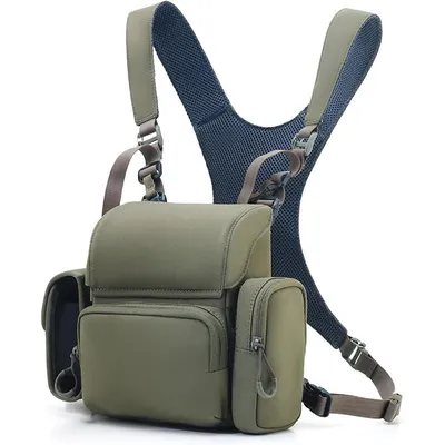 Outdoor Sports Binoculars Bag Chest Bag Hiking Climbing Telescope Storage Bag Foldable Multi-Pocket Portable Backpacks