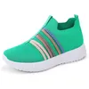 Plus-Size-Schuhe für Damen, Größe 36–44, Sommermode, Mesh, atmungsaktiv, bequem, Slip-on-Plateauschuhe, flache Slipper, Damenschuhe