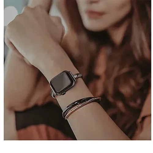 Bracelet de montre de luxe pour Apple Watch série 8 7 41 45mm 6 Se 5 4 femmes Bracelet en acier diamant IWatch Ultra 49mm 44 40 42 38MM Bracelet
