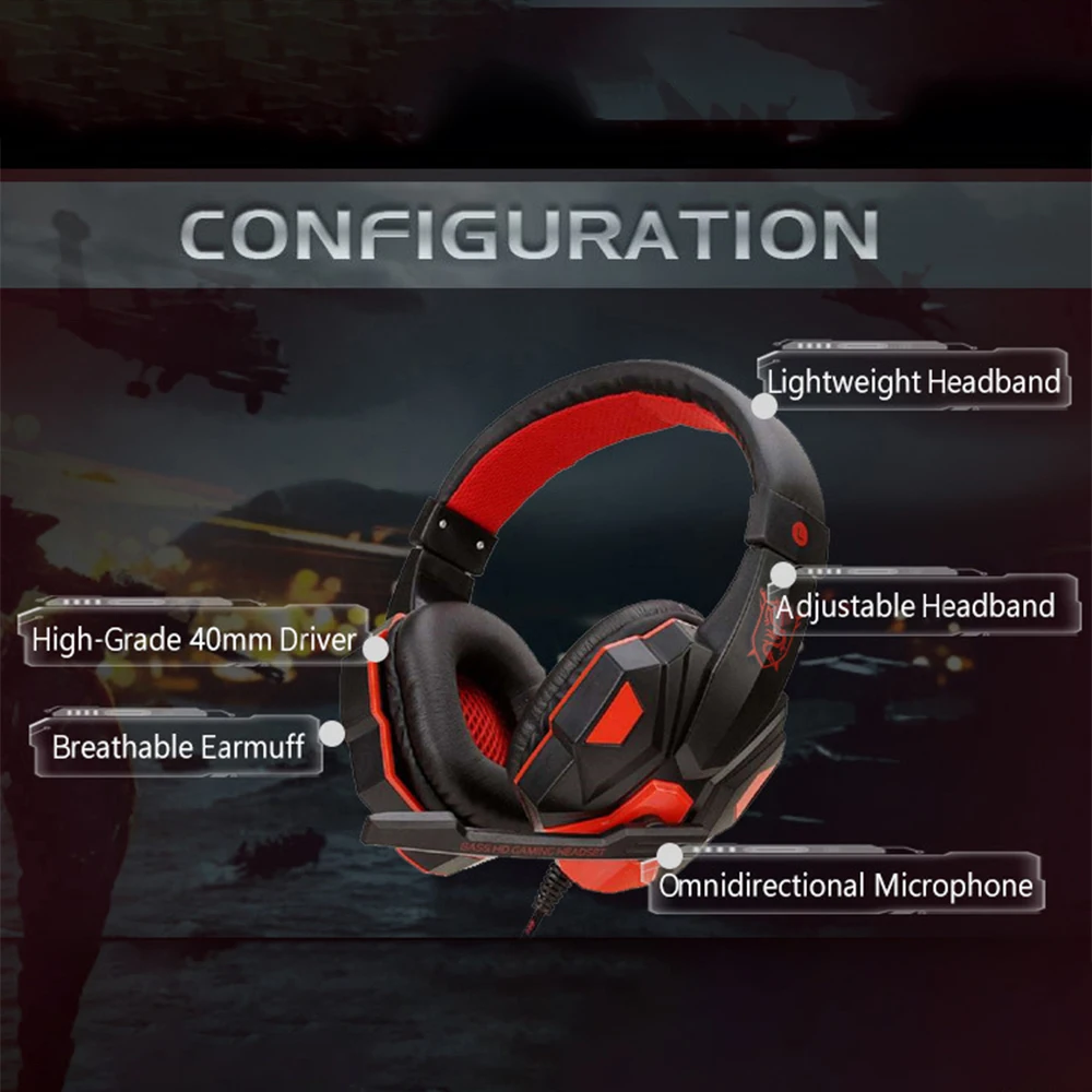 Gaming Kopfhörer 3,5mm Wired PC Bass Stereo Gamer Headset Telefon Laptops Kopfhörer Helm Mit Mikrofon Für PS4 Xbox One schalter