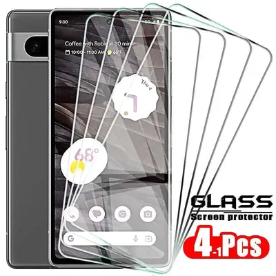4-1Pcs Tempered On Google 7A 6A 5A 4A 5G 8 Pro Screen Protector For Pixel 7 6 5 4 A Safety Protective Glass Film