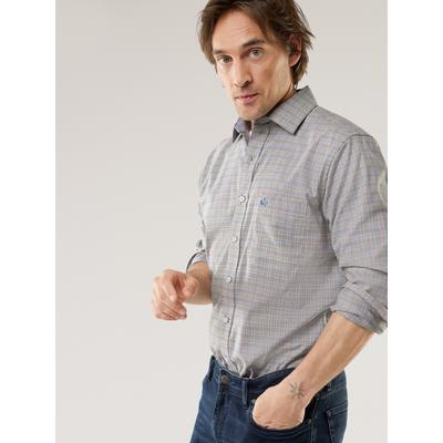 Walbusch Herren Bügelfrei-Hemd Soft-Twill Weiss kariert Image