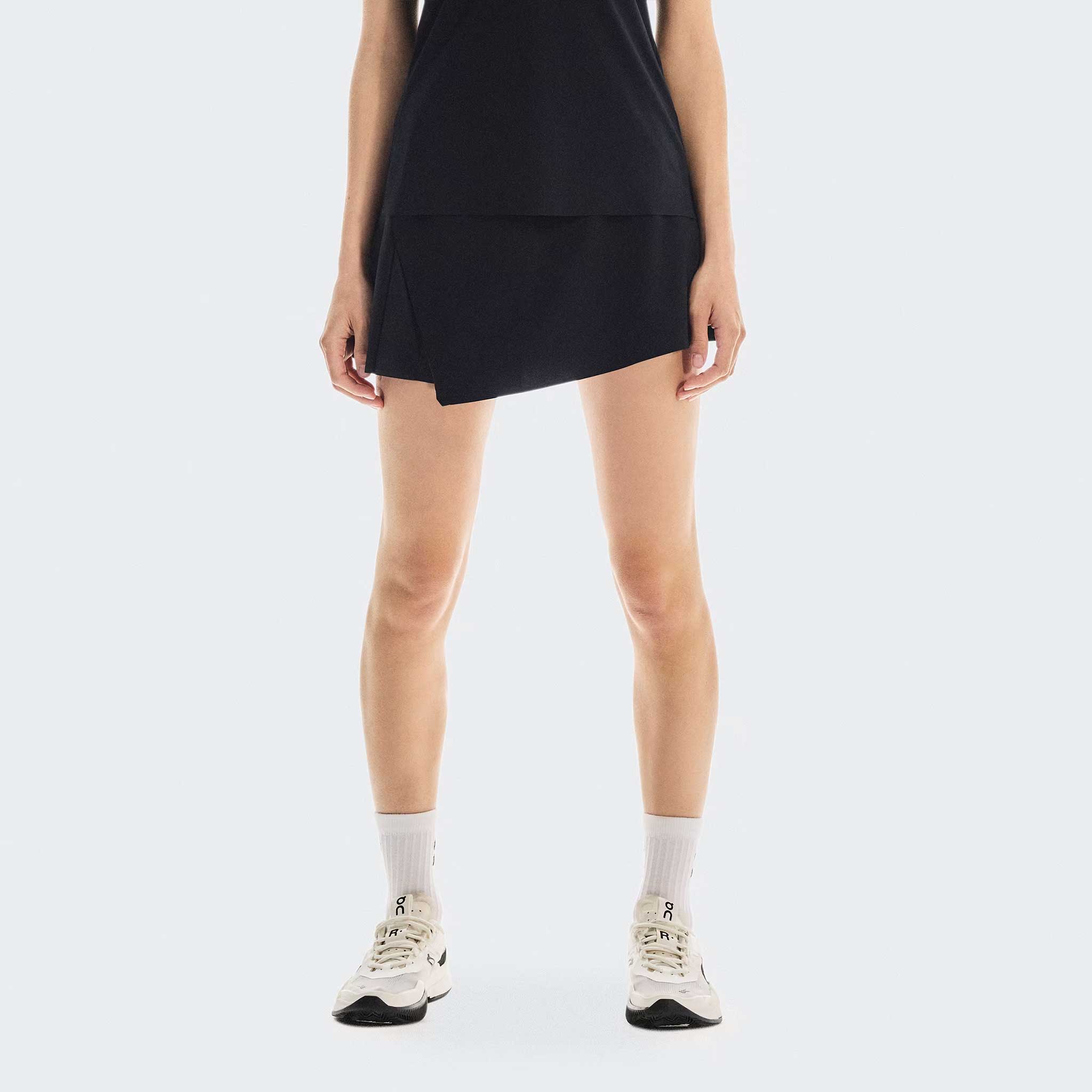 On Court Skirt Side Pleat Women's Tennis Apparel Black
