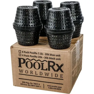 Authenticity guarantee.Pool RX 101067 Black Units Swimming-Pool-Algaecides (4 Pack), 20,000-30,000 Gallon.HOME
