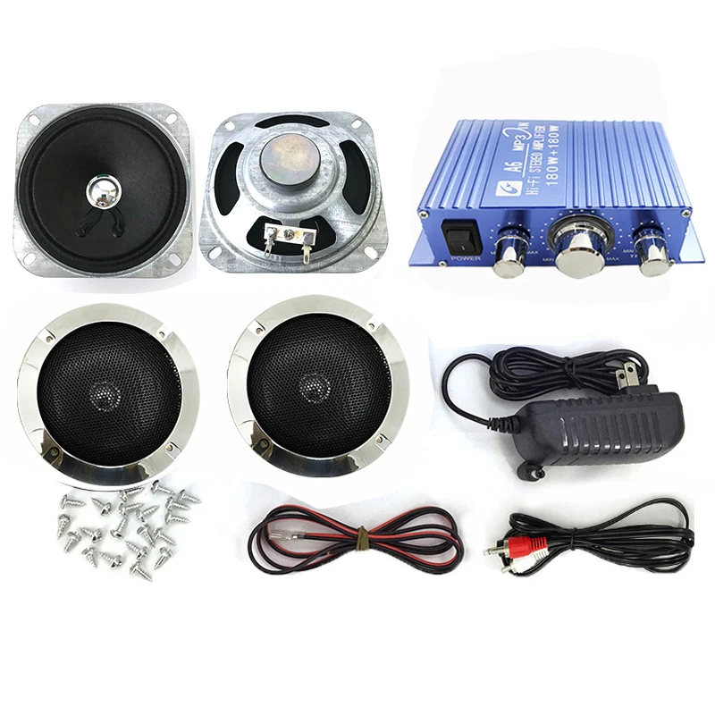 Arcade Amplifier kit Audio Stereo Amplifier Arcade Kit 5W 4 Inch Speaker For Raspberry Pi Multi Game Pcb Pinball Machine