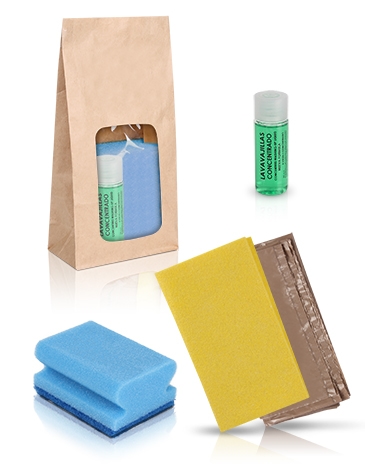 Amenities- Reinigungsset in Kraftpapiertüte Nr.3 für Touristenunterkünfte - 42 Stück Image