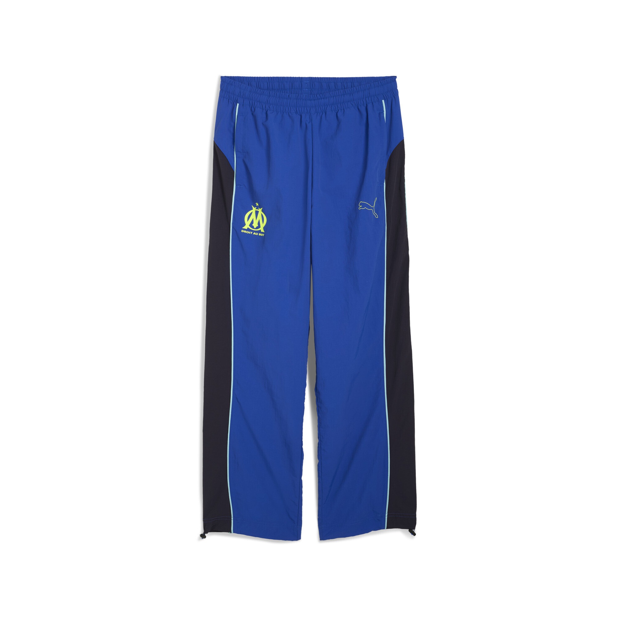Sporthose PUMA "Olympique de Marseille FtblEssentials Cellerator Hose Herren", Herren, Gr. XS, Normalgrößen, gelb (vivid blau gelb alert), Obermaterial: 100% Nylon, relaxed fit, Hosen Image