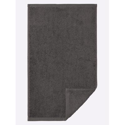 Handtuch WÄSCHEPUR Gr. 4, grau (anthrazit), B:16cm L:22cm, 100% Baumwolle, Handtücher (Packung) Image
