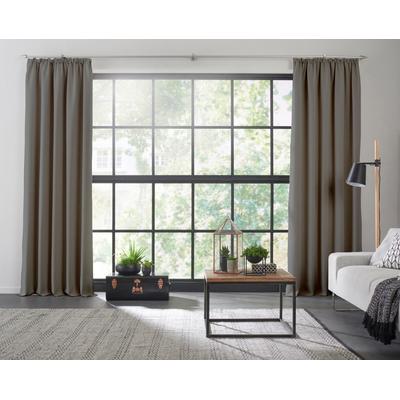 Vorhang WIRTH "Dim out", grau, B:142cm H:295cm, Polyester, Gardinen, nach Maß Image