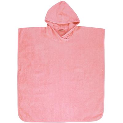 Badeponcho WÖRNER "Badeponcho Uni" Gr. M, lila (erika), L:80cm in Gr. M, Baumwolle, Hausmäntel, Poncho, Baden, Kapuze, maschinenwaschbar Image