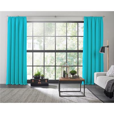 Vorhang WIRTH "Dim out", blau (türkis), B:142cm H:385cm, Polyester, Gardinen, nach Maß Image