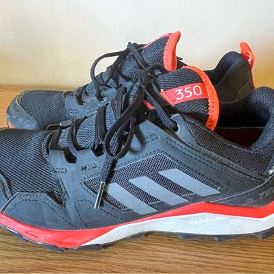 Adidas Shoes | Adidas Terrex Gore-Tex Waterproof Hiking Shoes Men 7.5 Youth 7.5 | Color: Black/Red | Size: 7.5