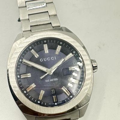 Gucci Accessories | Gucci Ya142303 Men's Stainless Steel Wrist Watch Water Resistant Swiss Automatic | Color: Black/Red/Tan | Size: Os