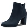 Stiefelette TAMARIS, Damen, Gr. 36, blau (navy), Textil, unifarben, Veloursleder, elegant, Schuhe, Blockabsatz, Abendschuh, Festtagsschuh in veganer Verarbeitung