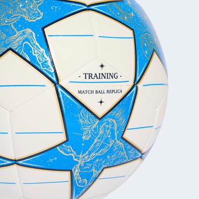 Fußball ADIDAS PERFORMANCE "UCL TRN" Gr. 5, weiß, dunkelblau, pantone, matte gold, Bälle, Kinder, 5, 0,4 g, Champions League, B:22,3cm in Gr. 5 H:17,3cm in Gr. 5 T:22cm in Gr. 5