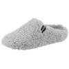 Pantoffel VERBENAS "York Damara", Damen, Gr. 42, grau (hellgrau), Textil, casual, Schuhe, Homeslipper, Clog, Schlappen, Hausschuh in kuscheliger Optik