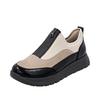 Plateausneaker REMONTE, Damen, Gr. 40, beige (hellbeige, schwarz), Textil, Lederimitat, Lacklederimitat, sportlich, Schuhe, Halbschuh, Casual-Sneaker mit Lackdetails