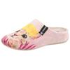 Pantoffel VERBENAS "York Animal Pelo", Damen, Gr. 39, bunt (rosa bunt), Textil, casual, Schuhe, Hausschuh, Clog, Homeslipper mit süßem Katzenmotiv