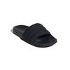 Pantolette ADIDAS SPORTSWEAR "ADILETTE NOSHOWER SLIDES", Gr. 47, schwarz (cschwarz, cschwarz, cschwarz), Textil, sportlich, Schuhe