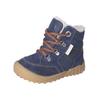 Schnürstiefelette PEPINO "Pepino Stiefelette Leder/Textil", Kinder, Gr. 24, blau (ozean), Leder, Textil, casual, Schuhe