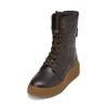 Stiefelette MARC O'POLO "mit Innenzipper", Damen, Gr. 38, braun (schwarz earth), Obermaterial: 100% Leder (Rind), unifarben, Schuhe