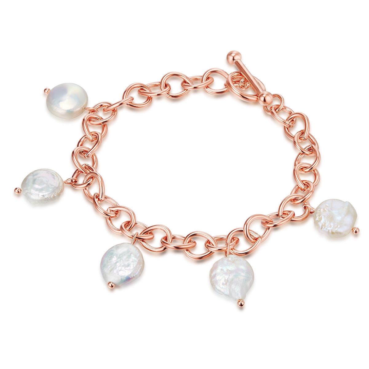 Lulu & Jane Womens Luluandjane Female Brass Bracelet - Rose Gold - One Size | Lulu & Jane Sale | Discount Designer Brands