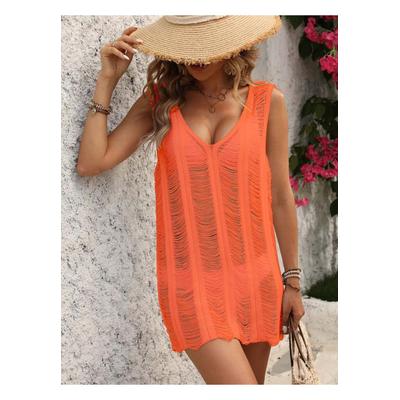 Damen V-Ausschnitt ärmelloser Kaftan Image
