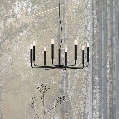 Kronleuchter ORTO Nowodvorski Lighting, schwarz, für Wohn- / Esszimmer, Metall, Modern, Kronleuchter Image
