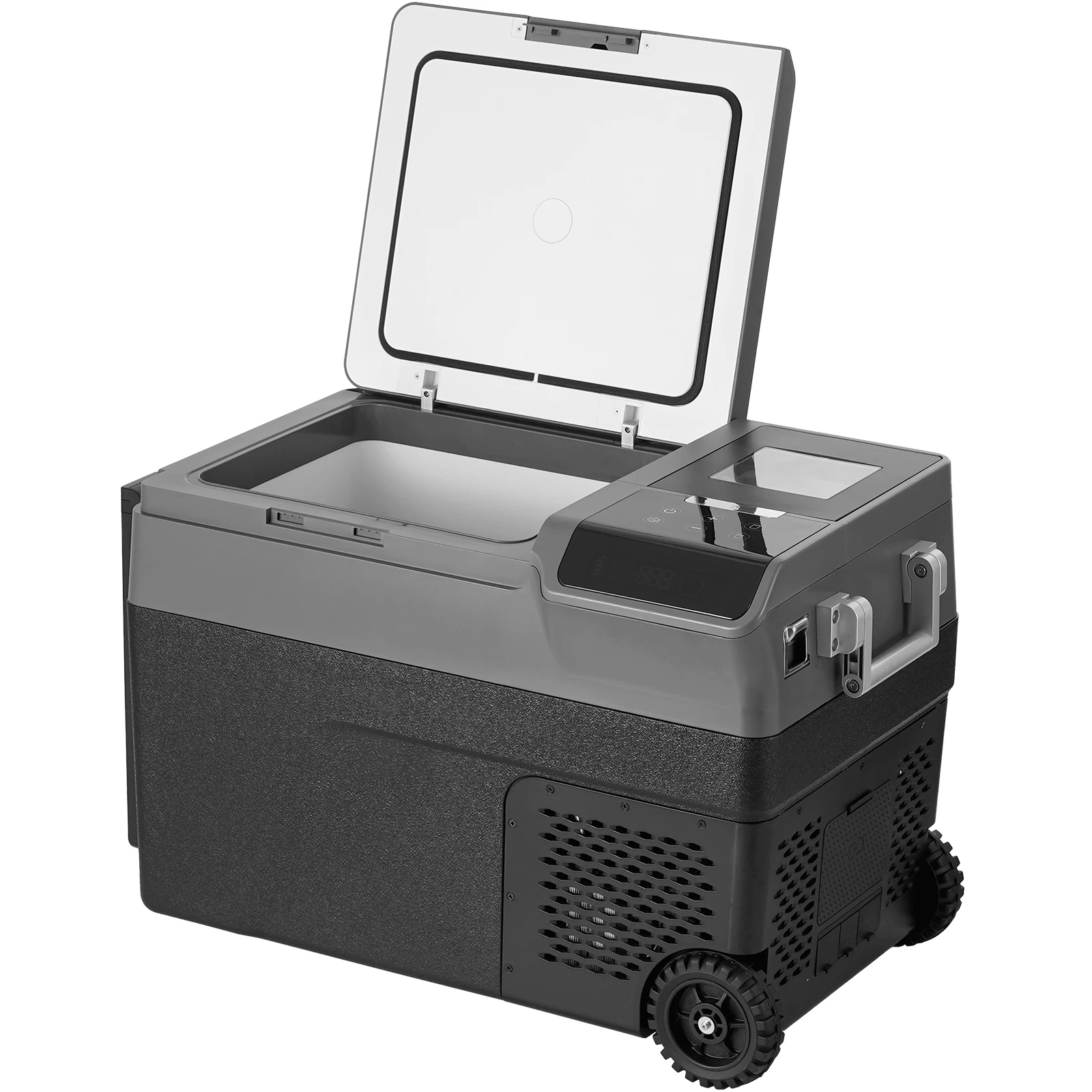 SucceBuy Réfrigérateur de voiture portable 37QT avec fonction de fabrication de glace Réfrigérateur de voiture 12 volts Réfrigérateur congélateur portable à zone unique