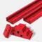 Rail de goulotte pour le travail du bois, rail en T, fente en T, gabarit, fixation à vis en T, scie de Table, routeur, outils de bricolage, outils de bricolage rouges