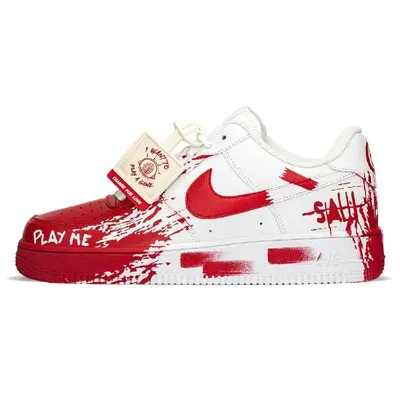 [Custom AF Chainsaw Horror]Nike Air Force 1 Anti-Slip And Wear-Resistant Lightweight Height Increasing Low-Top Skateboard Sho