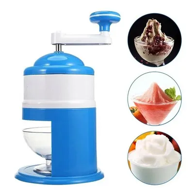 Portable Hand Crank Snow Cone Machine Manual Shaved Ice Maker Perfect for Summer Parties and Slushy Making Kitchen Tools