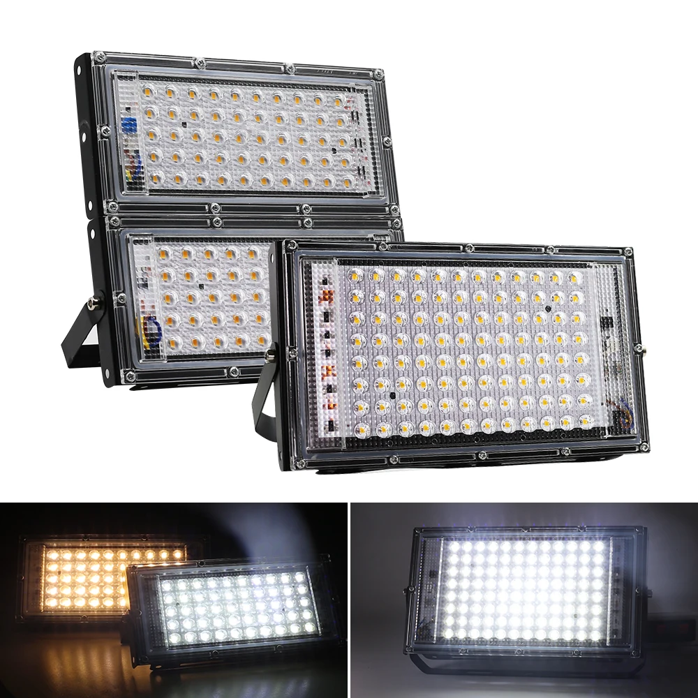 50W 100W 150W Luce di inondazione a LED IP65 Impermeabile AC 220V Proiettore per esterni Faretto LED Riflettore Lampione stradale Luci di inondazione a LED