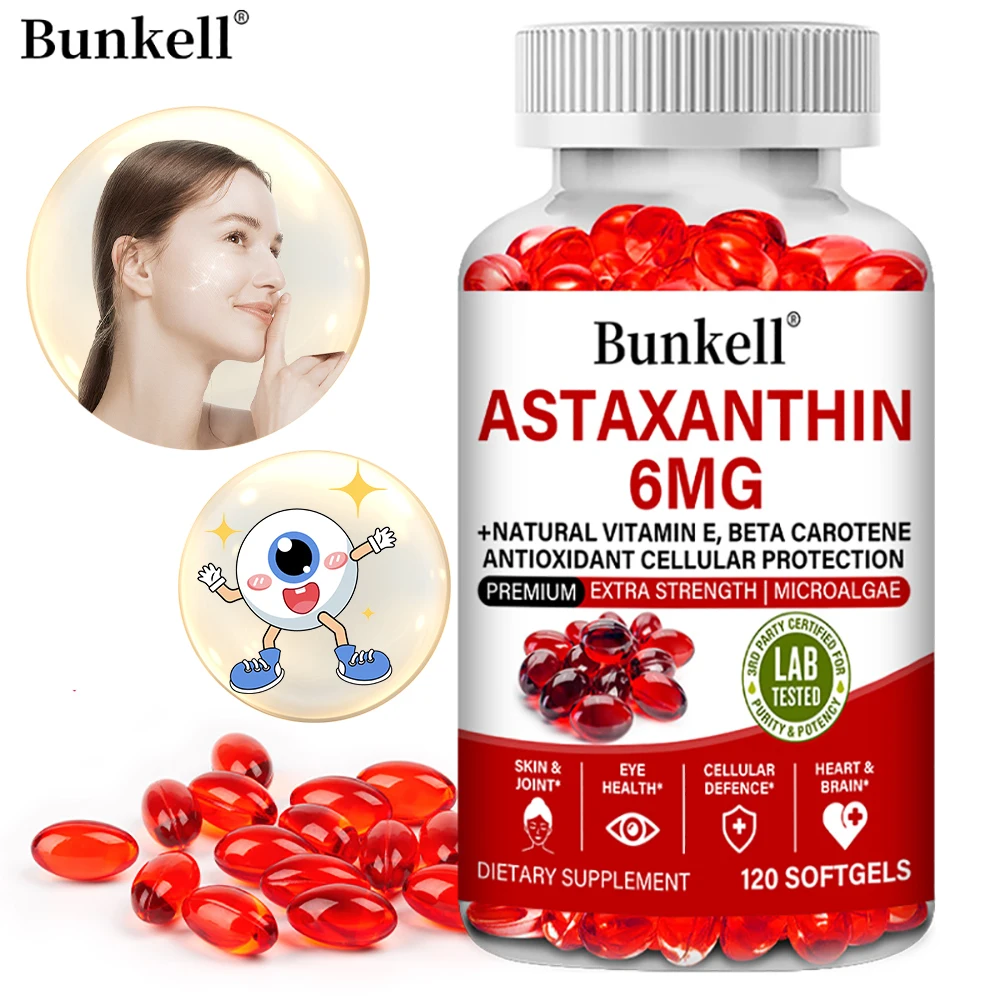 Astaxanthin Capsules - Promotes Cardiovascular Health and Accelerates Metabolism supporting Eye, Joint & Skin Health