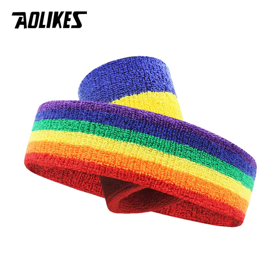 AOLIKES Unisex Sport Wristband Sweatband Unisex Wrist Protector Breathable Running Badminton Basketball Sweat Bands Sport Safety