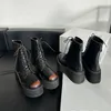 Größe 35-45 Frauen Plattform Stiefel Leder Männer Dicke Sohle Knöchel Sexy Weibliche Punk Motorrad Schuhe Kampf Booties Plus größe