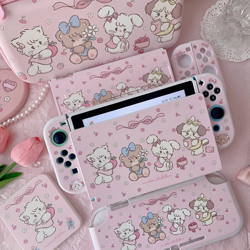 Original Mikko Cute Switch Case Ns/Oled/Lite Zubehör Kawaii Hard Case Cover Base Shell Anime Peripheriegeräte Image
