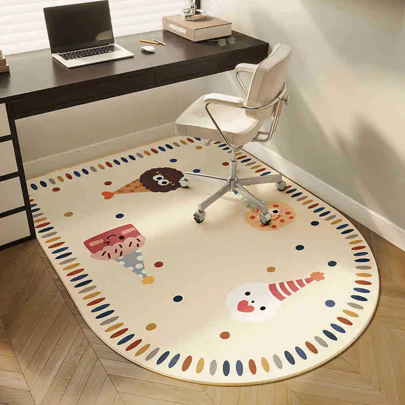 VIKAMA Sommer Kinderzimmer Computer Stuhl Teppich Niedlichen Cartoon Studie Schreibtisch Drehstuhl Kissen Schlafzimmer Kommode Fuß Kissen Image