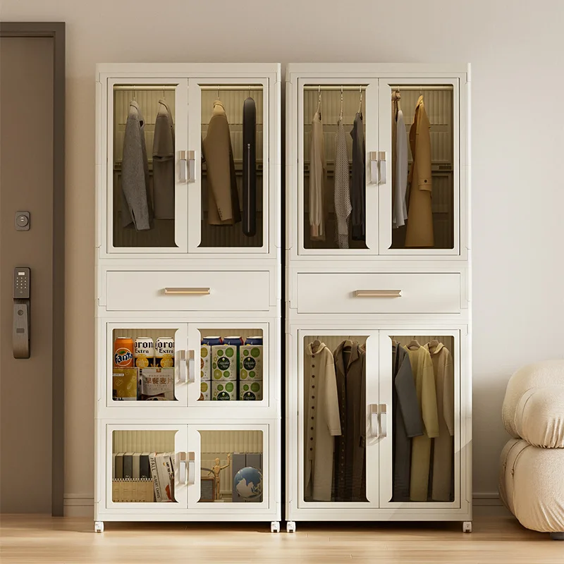 Lagerschrank, faltbar, multifunktionale Kleidung, Aufbewahrungsbox, Haushalt, Schlafzimmer, Wohnzimmer, mehrschichtiger abnehmbarer Spind