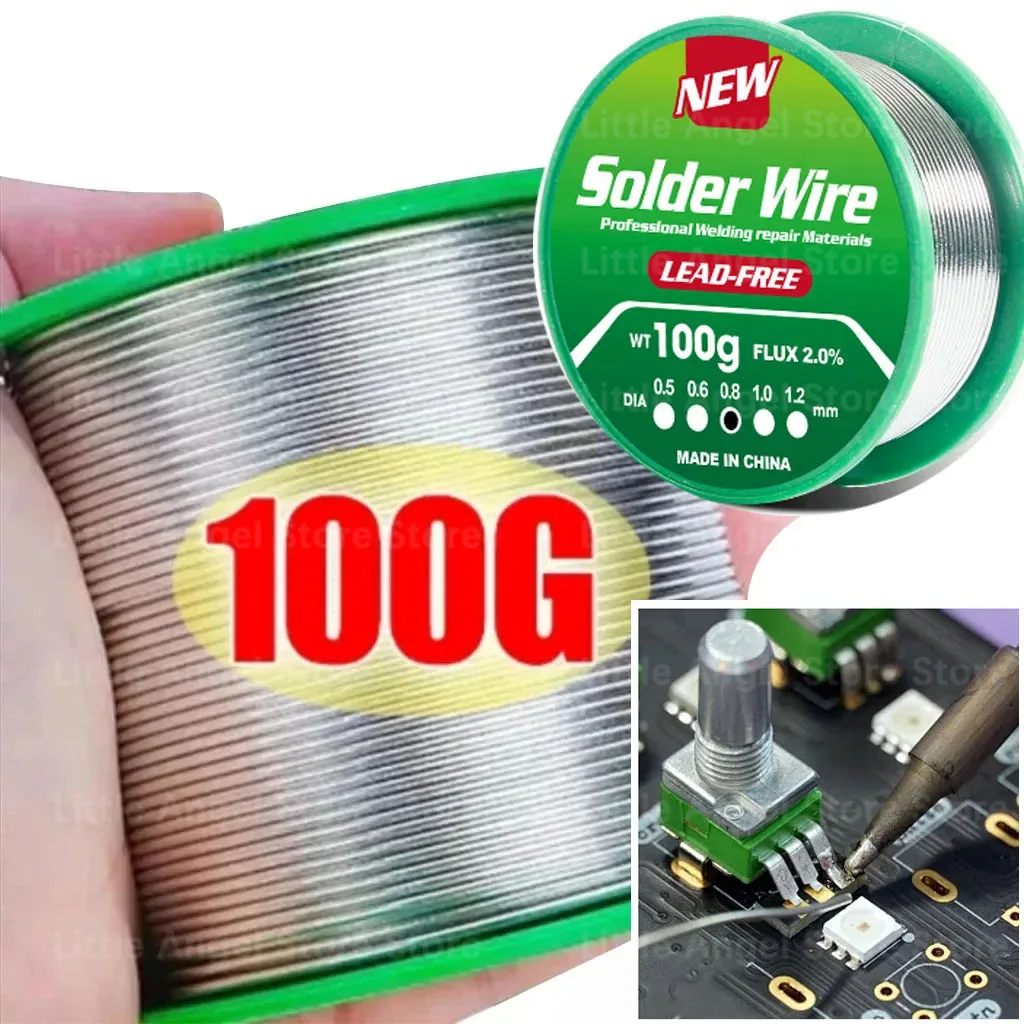 20 g/30 g/50 g/100 g bleifreie Lötdrahtspule mit niedrigem Schmelzpunkt sn99.3/cu0.7 hochreiner Lötdraht mit Kolophoniumkern Image