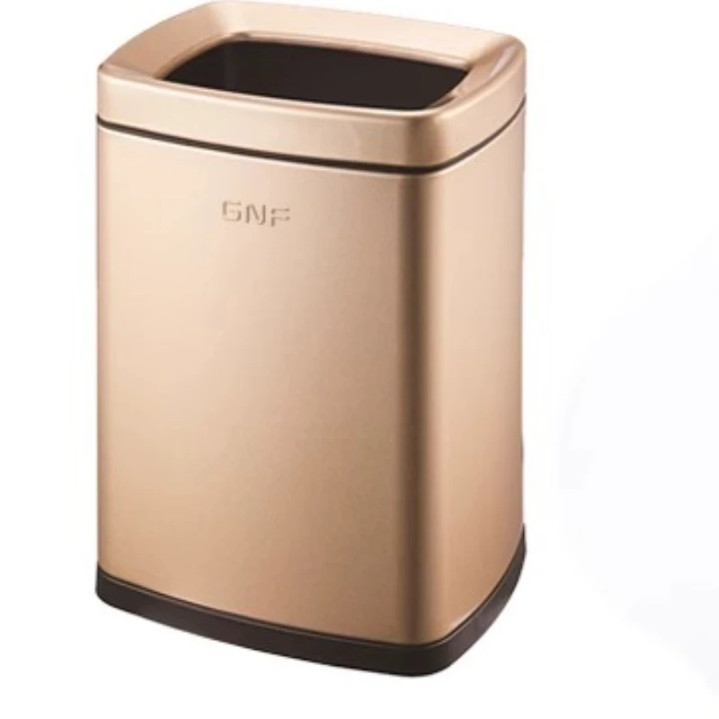 Edelstahl-Mülleimer, 50 l, großes Fassungsvermögen, 40 l, Flur, Toilette, Unternehmen, 20 l, kleines Quadrat ohne Deckel