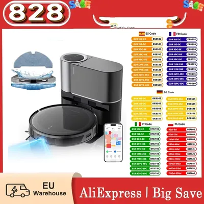 Proscenic X1S Roboter-Akku-Staubsauger, 2-in-1, Wischstaubsauger, 3000 Pa, 300 ml, Staubbehälter, Teppicherkennung, App, Haushaltsgerät Image