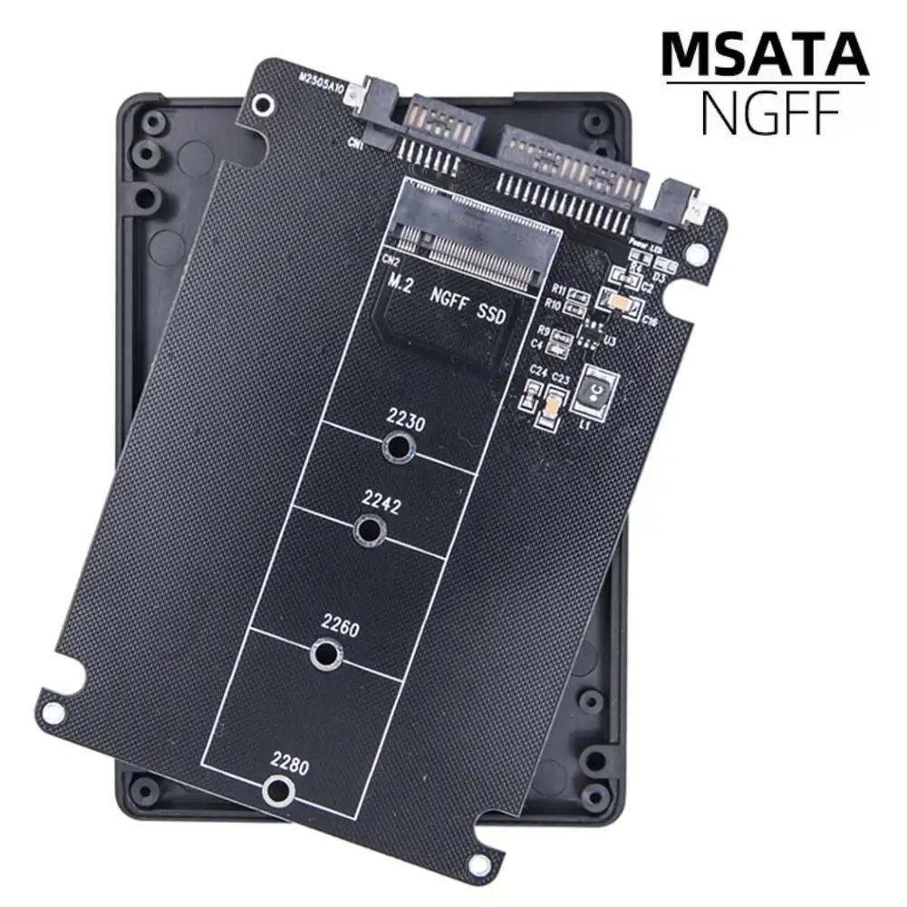 SATA3.0 6 Gbit/s M.2 NGFF SSD zu SATA3 Adapterkarte M2 NGFF SSD zu SATA3.0 Externe Festplattenbox Festplattenadapterplatine ﻿ für PC Image