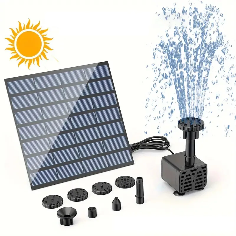 1PC 1,5 W/2,5 W Solar Brunnen Pumpe für Platz Vogel Bad Im Freien Teich Garten Wasser Funktion schwimmend Image