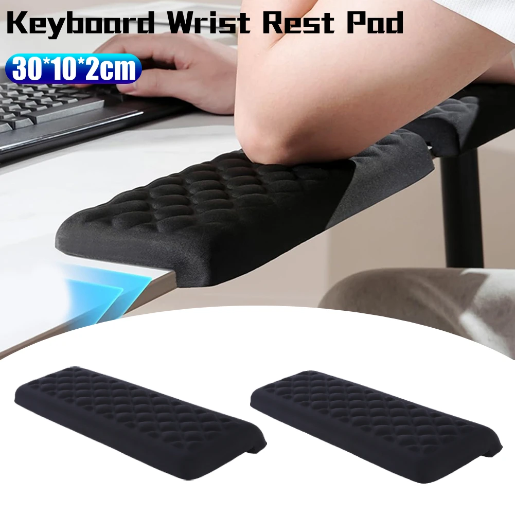 2PCS L-Förmigen Ergonomische Schreibtisch Rand Kissen Memory Foam Maus Pad Ellenbogen Kissen Tastatur Handgelenk Rest Pad für Gaming büro Tippen Image
